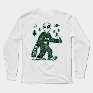 Alien Bigfoot Long Sleeve T-Shirt